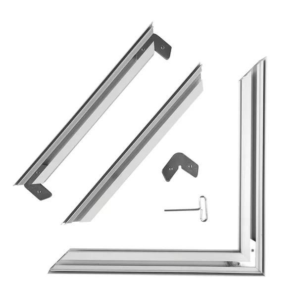 200x100cm - rama Outdoor S25, profil srebrny, blokady tkaniny