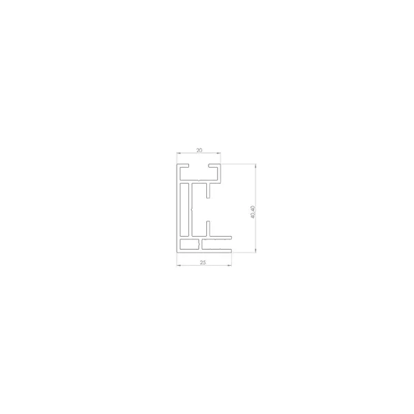 100x100cm - rama Outdoor S25, profil czarny, blokady tkaniny