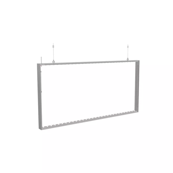 200x100cm - podwieszana rama S100D podświetlenie krawędziowe LED, profil srebrny, linki z mocowaniem