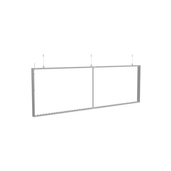 300x100cm - podwieszana rama S100D podświetlenie krawędziowe LED, profil srebrny, linki z mocowaniem