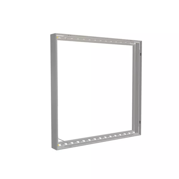 100x100cm - rama Outdoor S100T podświetlenie krawędziowe LED, profil srebrny, blokada tkaniny