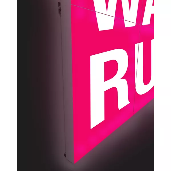 200x250cm - rama Outdoor S100T podświetlenie tylne LED, profil czarny, blokada tkaniny