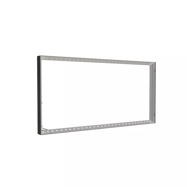 200x100cm - rama Outdoor S100T podświetlenie krawędziowe LED, profil czarny, blokada tkaniny