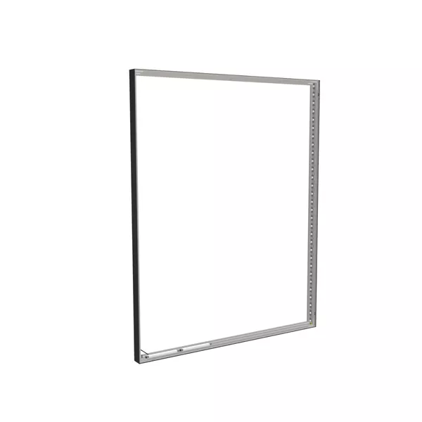200x250cm - rama Outdoor S100T podświetlenie krawędziowe LED, profil czarny, blokada tkaniny