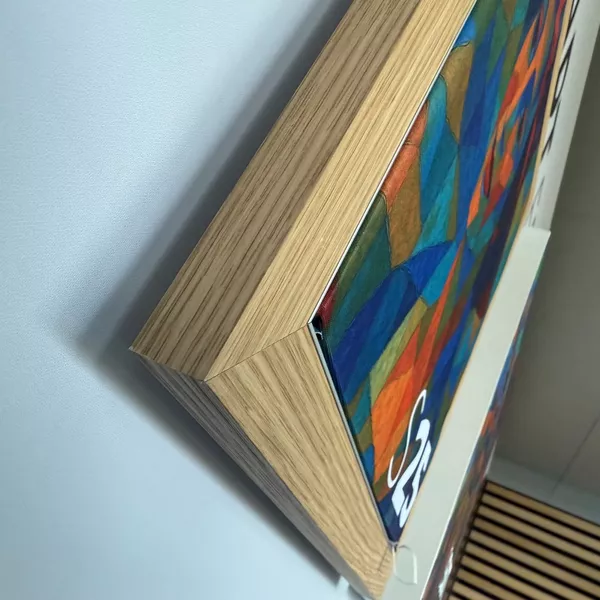 200x250cm - rama DECO S25, profil srebrny, dekor dąb 30x40mm