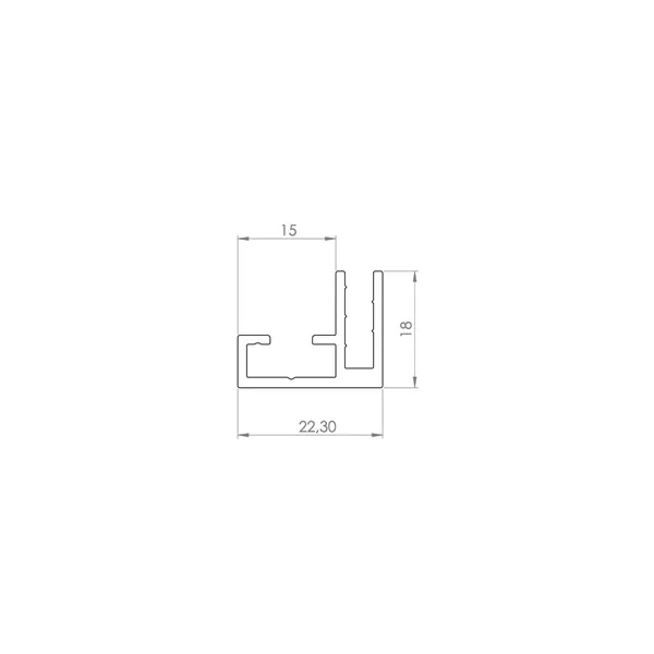 200x100cm - rama DECO S18, profil srebrny, dekor dąb 30x40mm