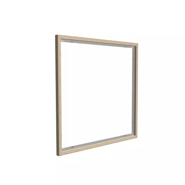 100x100cm - rama DECO S18, profil srebrny, dekor dąb 30x40mm