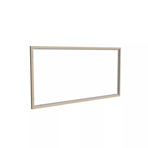 200x100cm - rama DECO S18, profil srebrny, dekor dąb 30x40mm