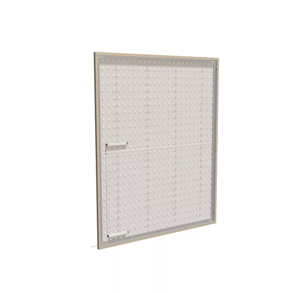 200x250cm - rama DECO S50T podświetlenie tylne LED, profil srebrny, dekor dąb 30x40mm