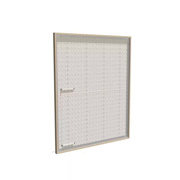 200x250cm - rama DECO S50T podświetlenie tylne LED, profil srebrny, dekor dąb 30x70mm