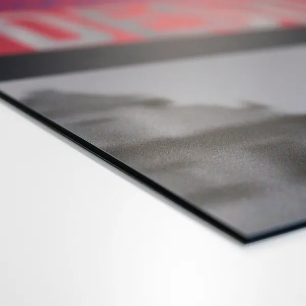 Dibond biało-surowy 3mm, druk UV folia + laminat polimerowy błysk - cięcie do formatu