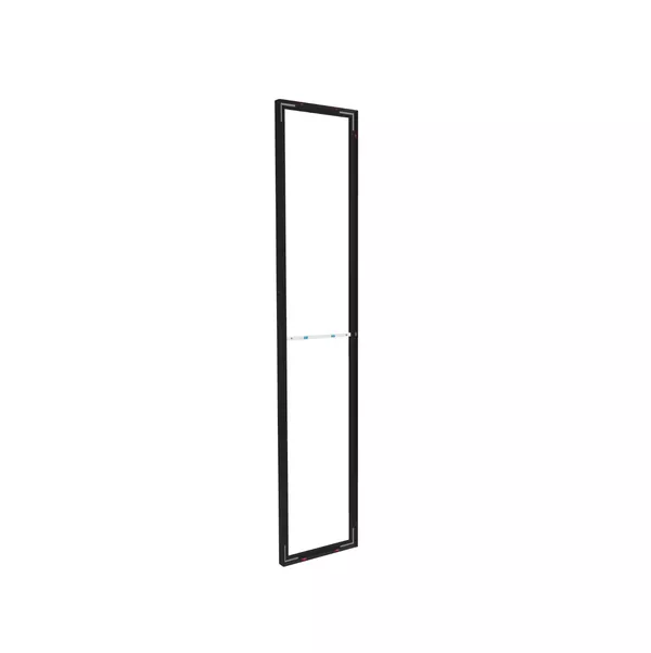 50x250cm - standard wall with upper exit Modularico M50, black profile