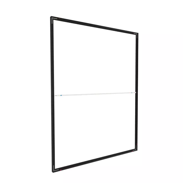 190x250cm - standard wall with upper exit Modularico M50, black profile