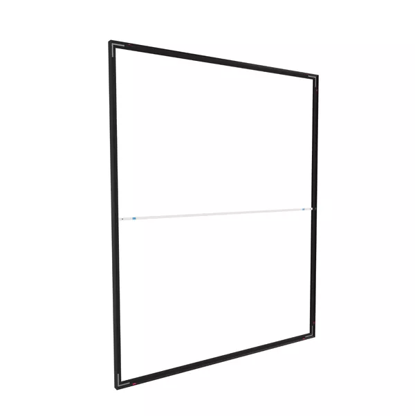 200x250cm - standard wall with upper exit Modularico M50, black profile