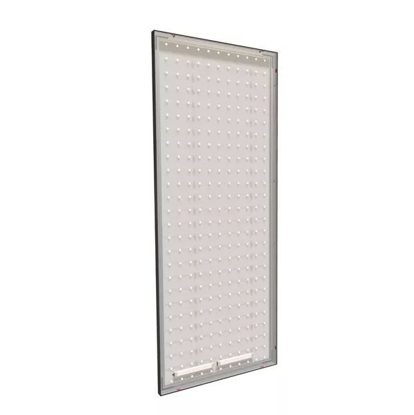 100x250cm - standard wall with upper exit Modularico M50LED, black profile