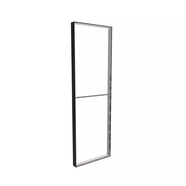 80x250cm - standard wall with upper exit Modularico M100LED, black profile