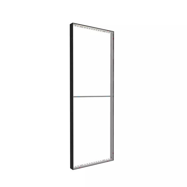 90x250cm - standard wall with upper exit Modularico M100LED, black profile