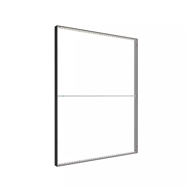 190x250cm - standard wall with upper exit Modularico M100LED, black profile
