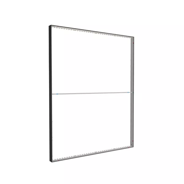 200x250cm - standard wall with upper exit Modularico M100LED, black profile