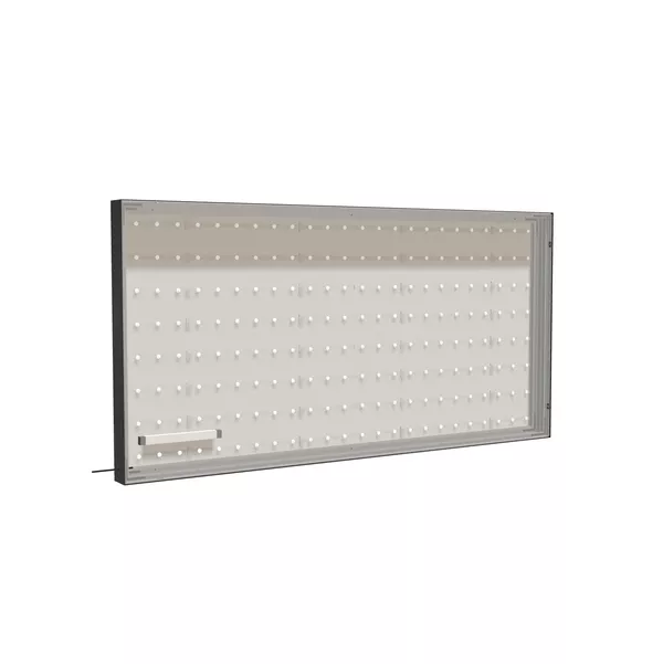 200x100cm - S100T LED Wandrahmen hinten, schwarzes Profil, Grafik auf Samba ST Stoff