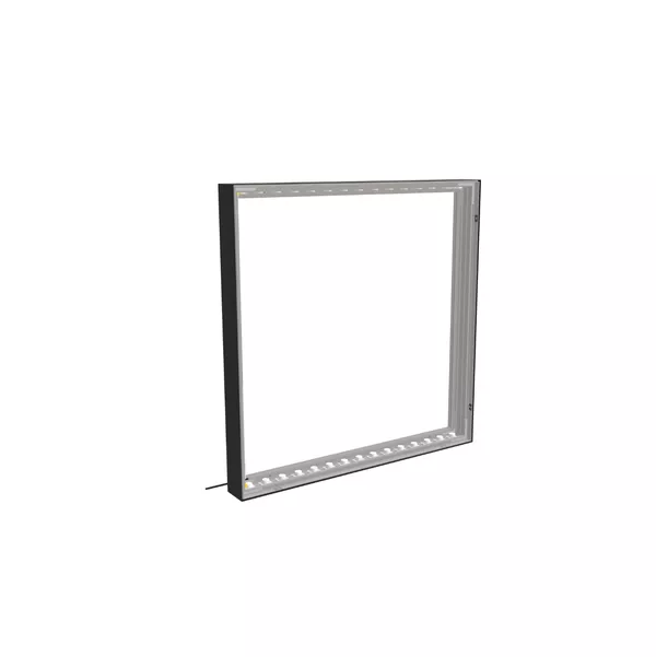 Wall Frame S100T LED 100x100 cm, Black Profile