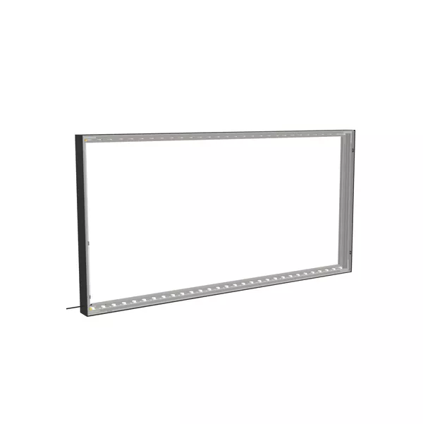 Wall Frame S100T LED 200x100 cm, Black Profile