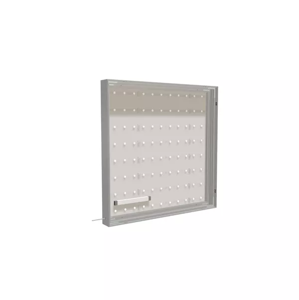 Wall Frame S100T with Rear LED Lighting 100x100 cm, Silver Profile