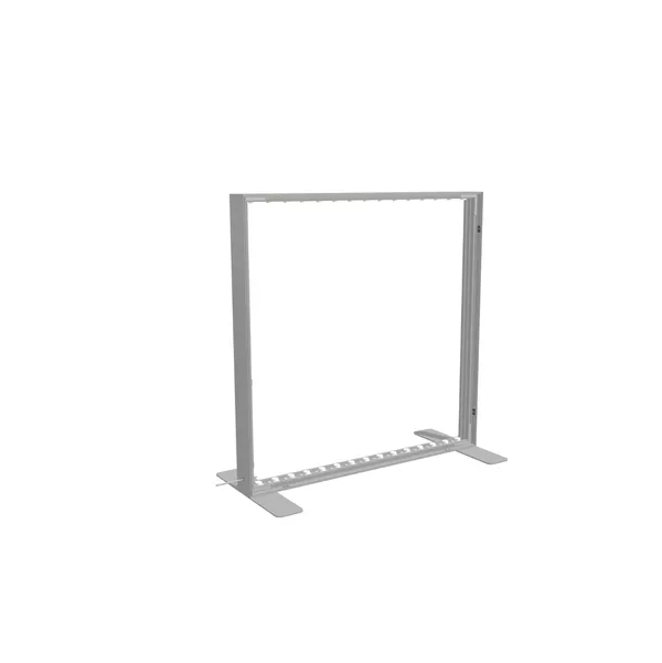 100x100cm - Freestanding SEG Frame S100 LED, silver, feet