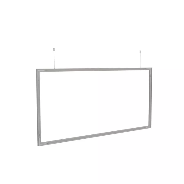 200x100cm - podwieszana rama S25, profil srebrny, linki