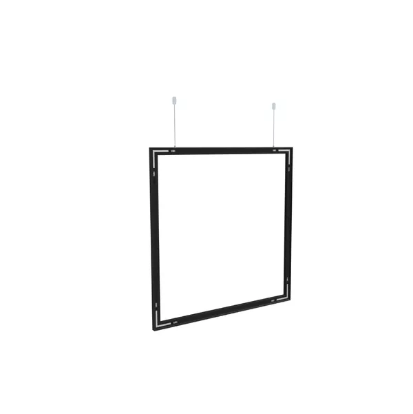 Hanging Frame S25 100x100 cm, Black Profile, Cables