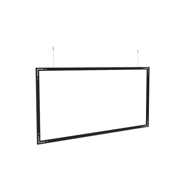 Hängender Rahmen S25 200x100 cm, Schwarzes Profil, Kabel