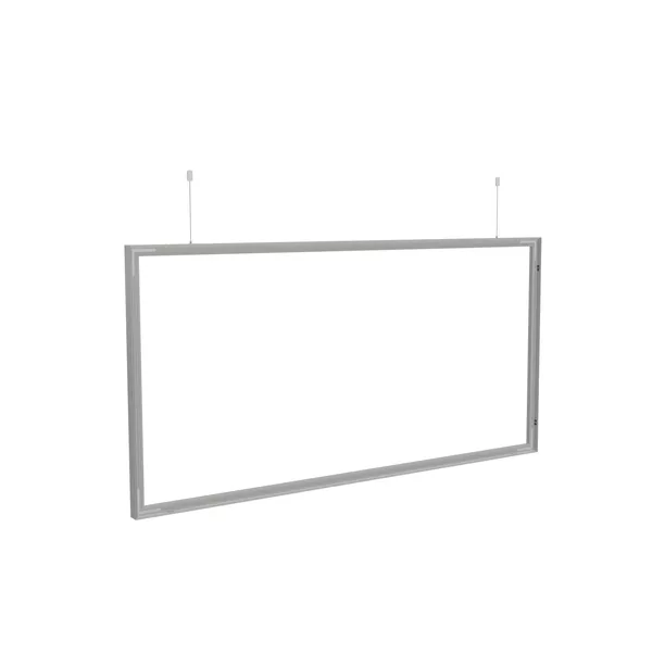 200x100cm - podwieszana rama S50D, profil srebrny, linki