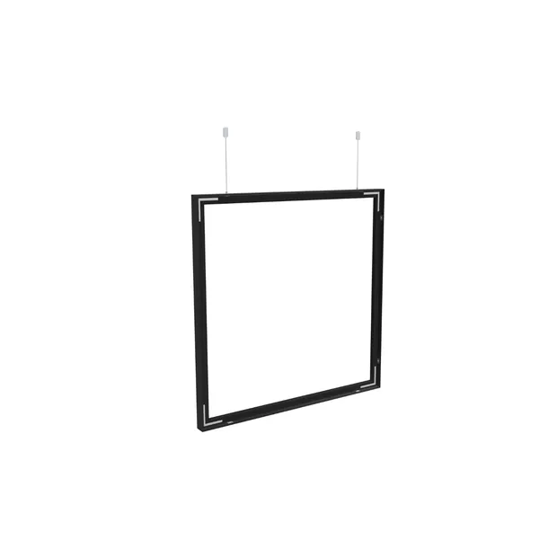 Hanging Frame S50D 100x100 cm, Black Profile, Cables