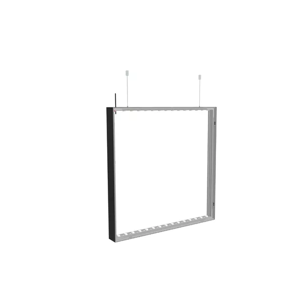 100x100cm - podwieszana na linkach rama S100D LED, profil czarny