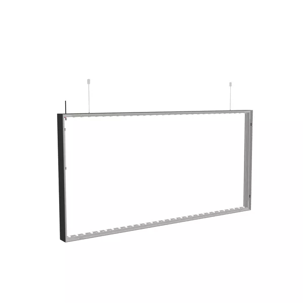 200x100cm - podwieszana na linkach rama S100D LED, profil czarny