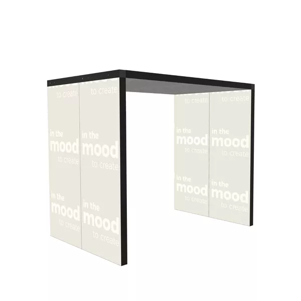 Modularico BRIDGE M100LED Messestand, 300x260x200 cm