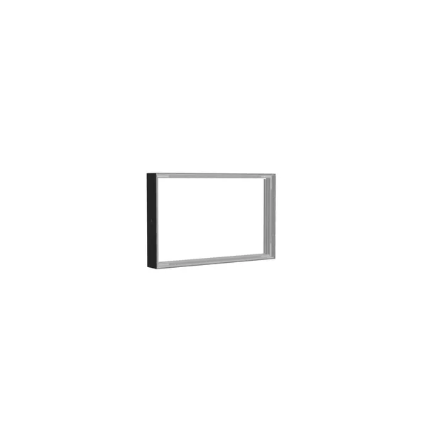 80x50cm - wall extension Modularico M100LED, black profile