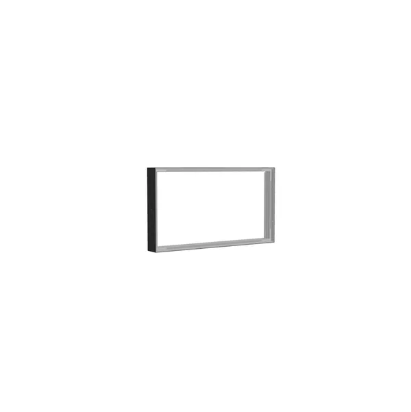 90x50cm - wall extension Modularico M100LED, black profile