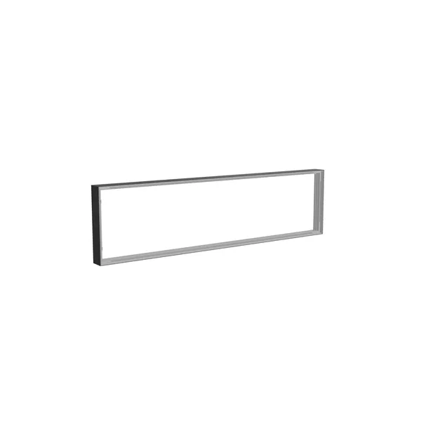 190x50cm - wall extension Modularico M100LED, black profile