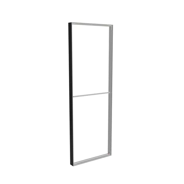 88x250cm - ściana standardowa z wyjściem górnym Modularico M100, profil czarny