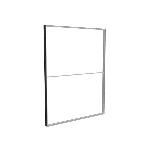 190x250cm - Modularico M100 Standardwand, schwarzes Profil