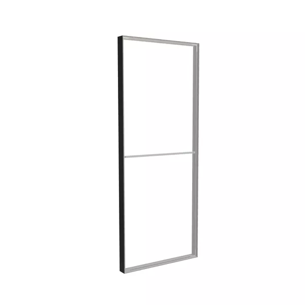 100x250cm - Modularico M100 Frontdeckenwand, schwarzes Profil