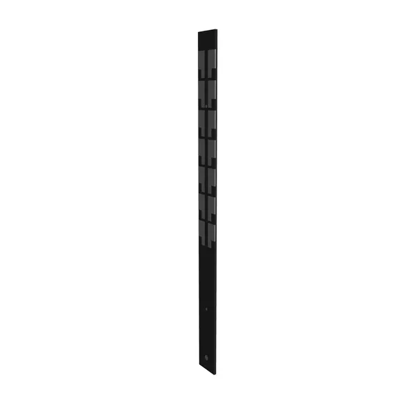 125cm - Rechte Seitenleiste für Faro M100 Regal, schwarze Farbe