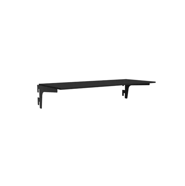 90x38cm - HPL Faro shelf with D30cm mounts, black