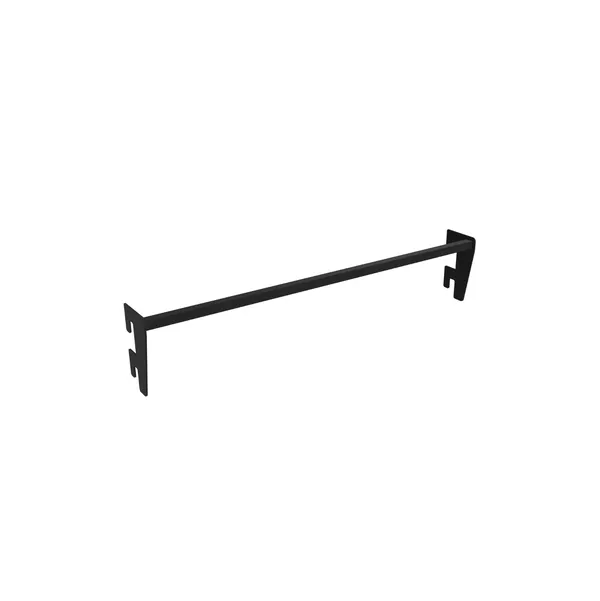 90cm - Tringle horizontale avec supports de 5 cm, noire