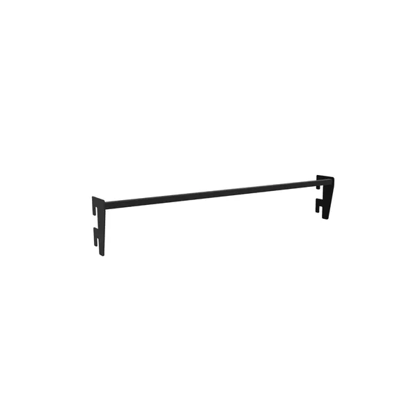 100cm - Tringle horizontale avec supports de 5 cm, noire