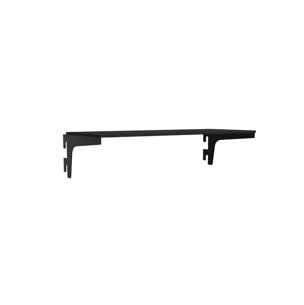 80x32cm - HPL shelf Faro with D30cm mounts, black