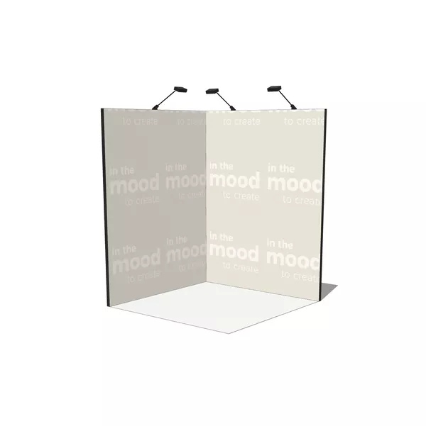 Modularico M50, Disposition L, 200x200 cm, Lampes LED