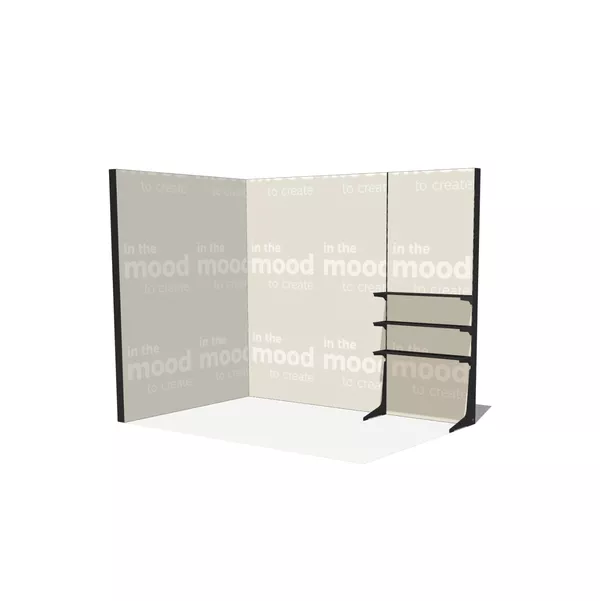 Modularico M100LED, L-Shaped, 300x200cm, Shelf Faro