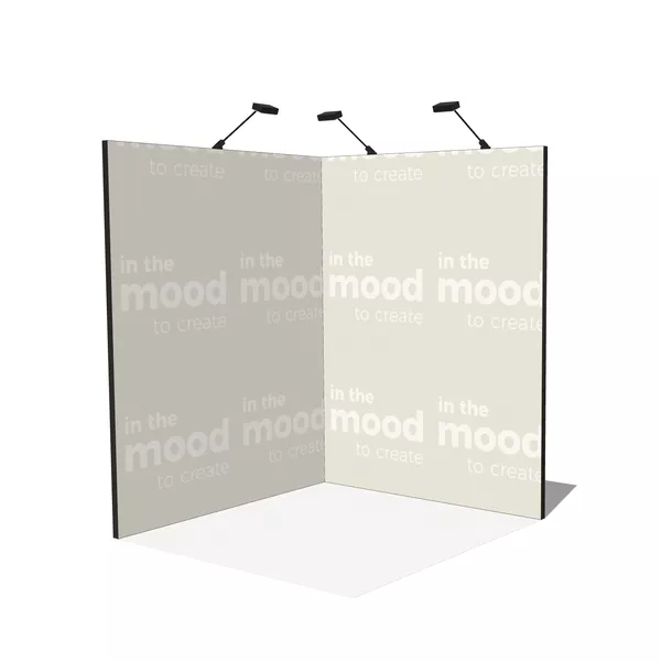 Modularico M50, Disposition L, 200x200 cm, Lampes LED